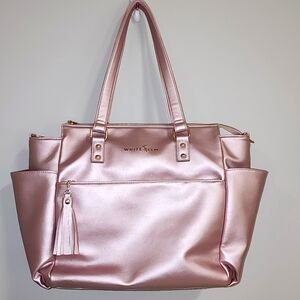 White Elm Gemini Convertible  Backpack Pink Metallic